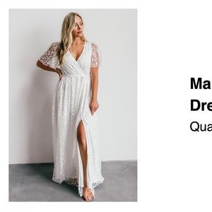 Marseille Embossed Maxi Dress - White